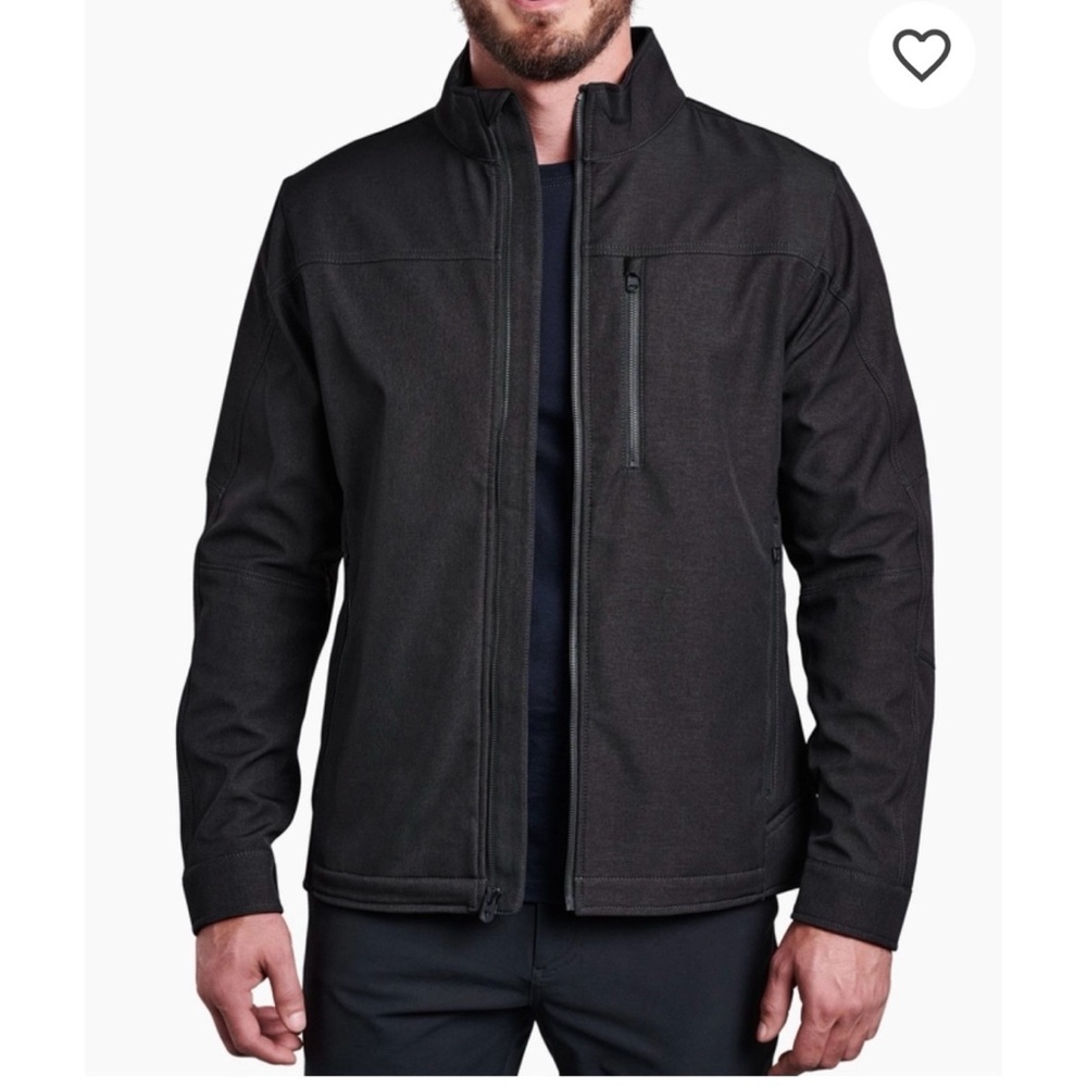 KUHL Men's Black Wind Water-Resistant Jacket Color Gotham Size Large